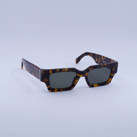 Palm Angels PERI086 HYDE 6055 Sunglasses Havana Rectangle Frame, Green Lenses - Picture 1 of 11